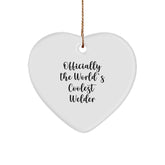 Funny Welder Gifts from Friends for Christmas - Heart Ornament with 'Officially The World's Coolest Welder' Quote, Perfect for Men, Women, or Coworkers - Image 1